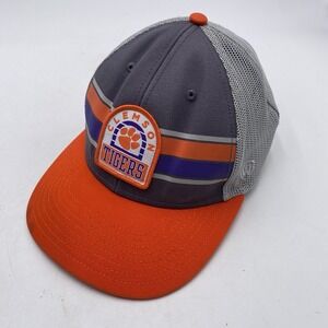 Clemson Tigers Hat SnapBack Trucker Top Of World Gray Orange Cleaned Mesh